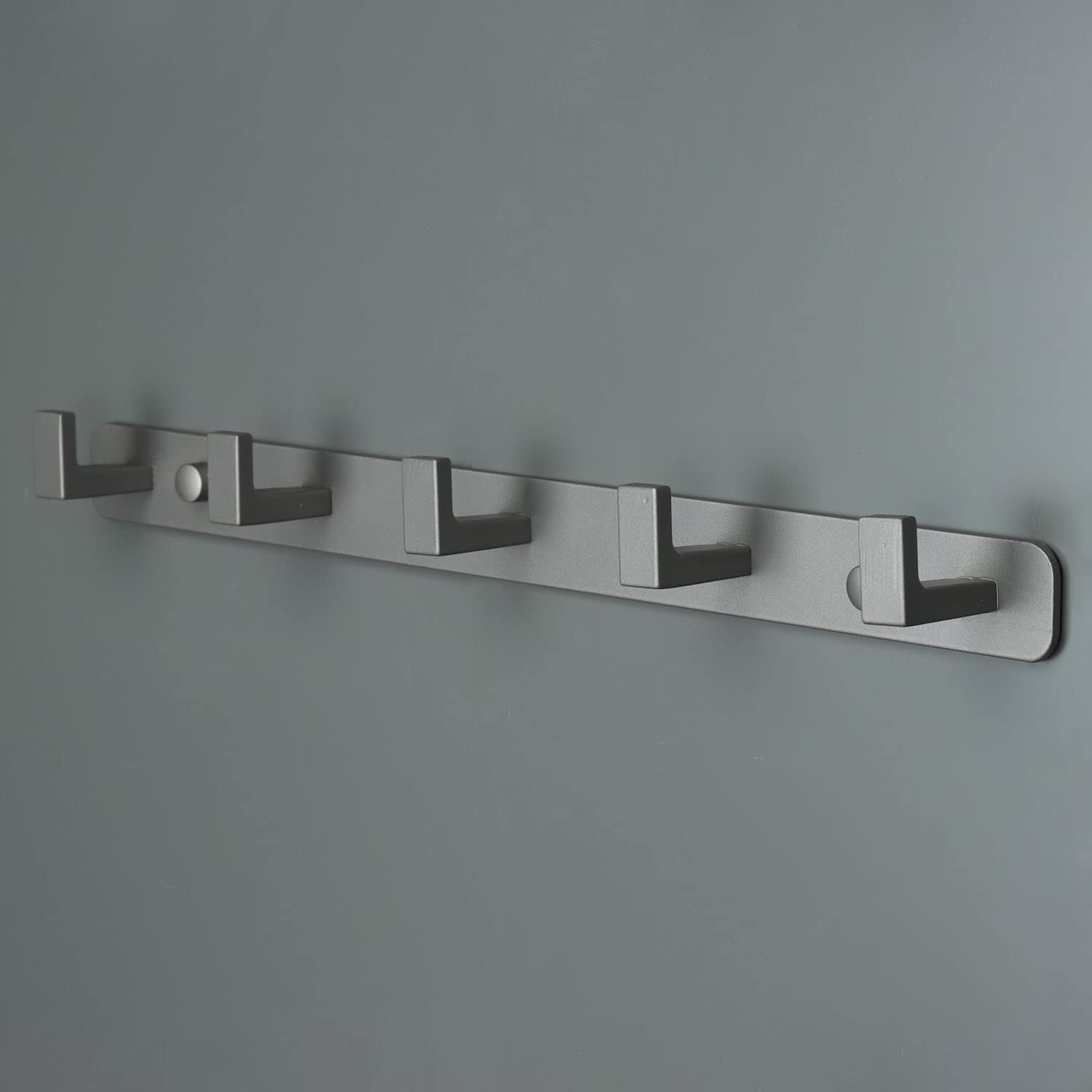 Heavy Duty Stainless Steel 5-Hook Wall Mounted Coat Rack for Hats Jackets Bags