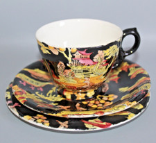 ROYAL WINTON PEKIN PATTERN TRIO - CUP, SAUCER, SIDE PLATE