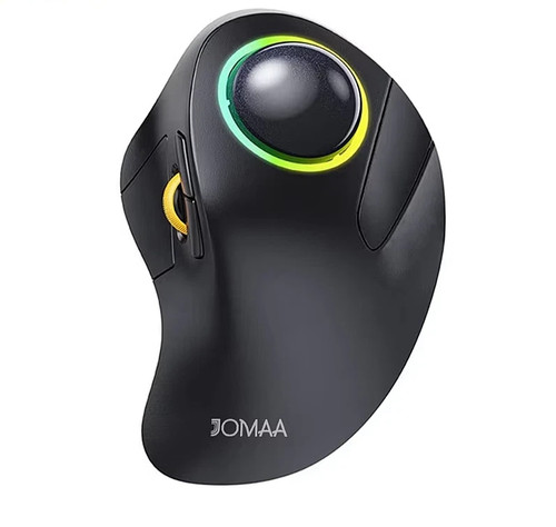 Wireless Mouse Backlit Trackball 2.4G Rechargeable Roller Control Gaming Laptop