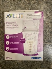 T Philips 6 Oz Avent Breast Milk 25 Count BPA Free Storage Bags Store Freeze