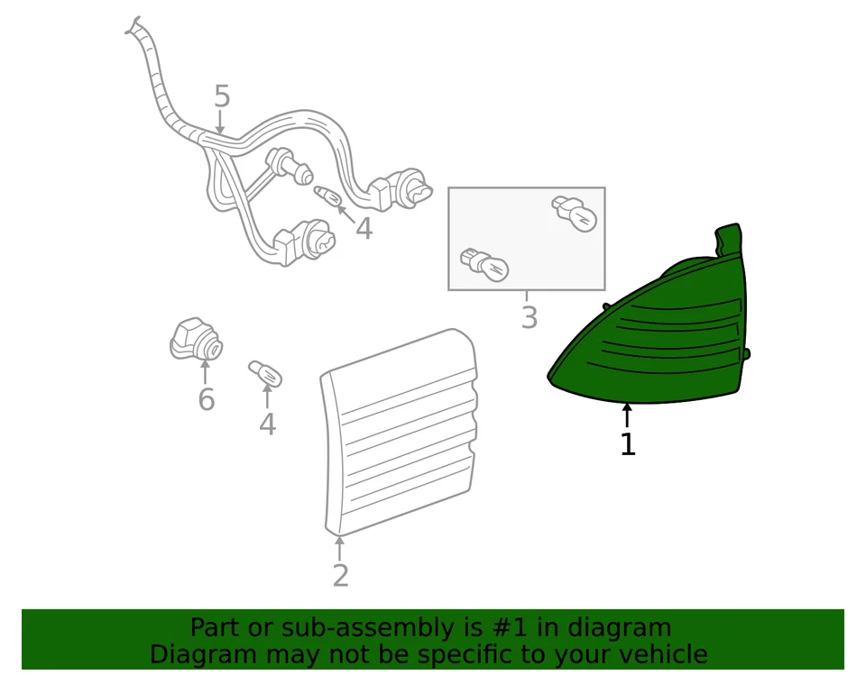 Conjunto de lámpara trasera original Ford 6W4Z-13405-BB Foto 2 de 2