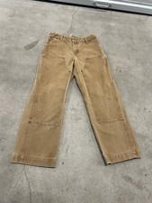 Vintage 2000s Tan Carhartt Baggy Double Knee Carpenter Pants Size 28x28