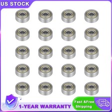 Deep Groove Ball Bearing 693ZZ Double Shielded 3 x 8 x 4mm Carbon Steel 20pcs