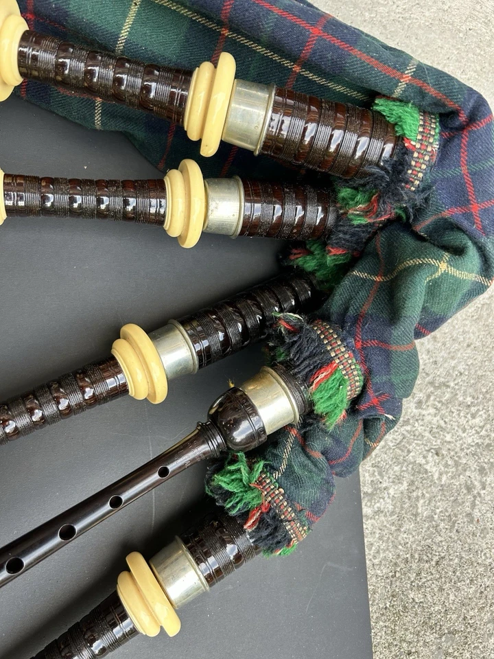 Vintage LAWRIE Bagpipes & Wooden Case - Image 2 of 4