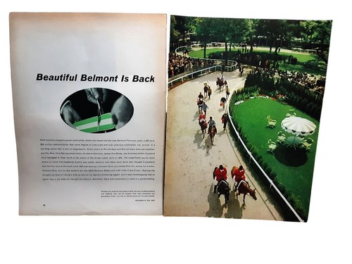 1968 Belmont Park Article 6 Page Feature Horse Racing Vintage Photos