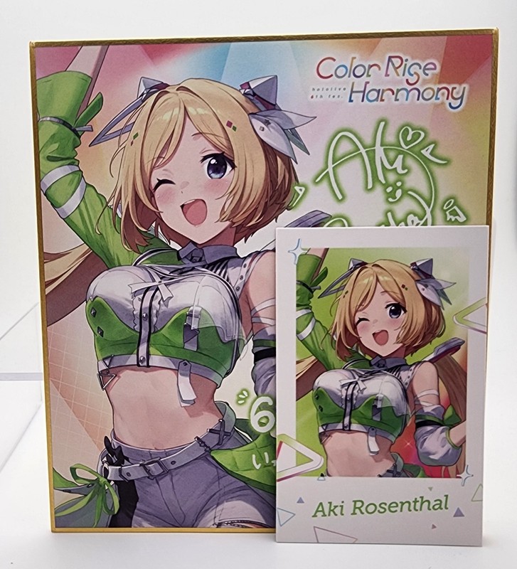 Aki Rosenthal Hololive 6th fes. Color Rise Harmony Shikishi Message Board Cheki