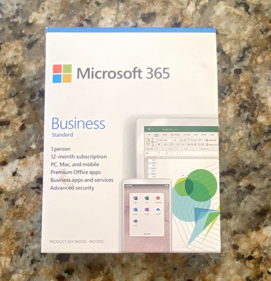 Microsoft 365 Business Standard 12-Month PC/Mac Key Card