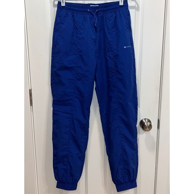Anthropologie WILO Track Pants Joggers Athletic Training Gym Blue Nylon Small