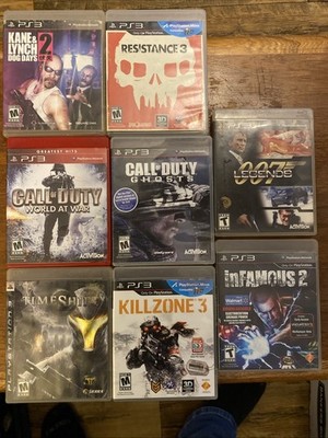 Playstation3  Lot 8 Games. 007 Legends, Infamous2, Killzone3, COD