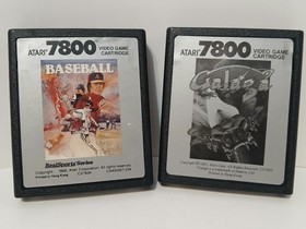 Atari 7800 Game Lot of 7! Baseball/Galaga/Ms. Pac-Man/One-On-One/Robotron 2084 +