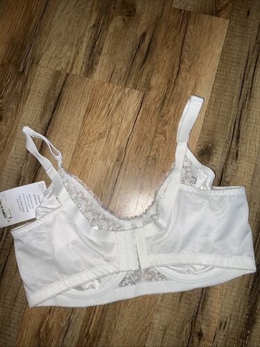Unterkleid BH 38D "WEISS" ungefüttert UW Rücken Design hält Träger an Ort und Stelle Neu mit Etikett - Bild 5 von 8