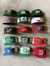 15 Vintage Trucker Hat Lot Farm Agriculture H...