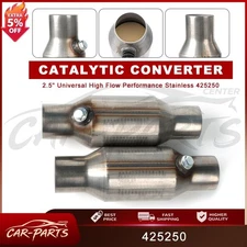 2.5" Universal High Flow Performance Stainless Catalytic Converter 425250 2Pcs