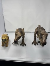 3 Jurrasic World Dinosaurs Regaliceratops, Tyrannosaurus TRex Free Standing Toys