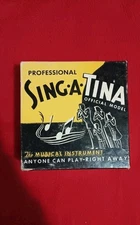 Rare Vintage Sing A Tina Musical Instrument Toy with Box Circa 1941 No Manuel 