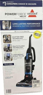 Bissell 3313 PowerForce Helix Bagless Upright Vacuum Carpet Clear - Black (3313)