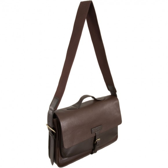 NEW $498 Marc by Marc Jacobs Structured Briefcase Brown Python leather image 6
