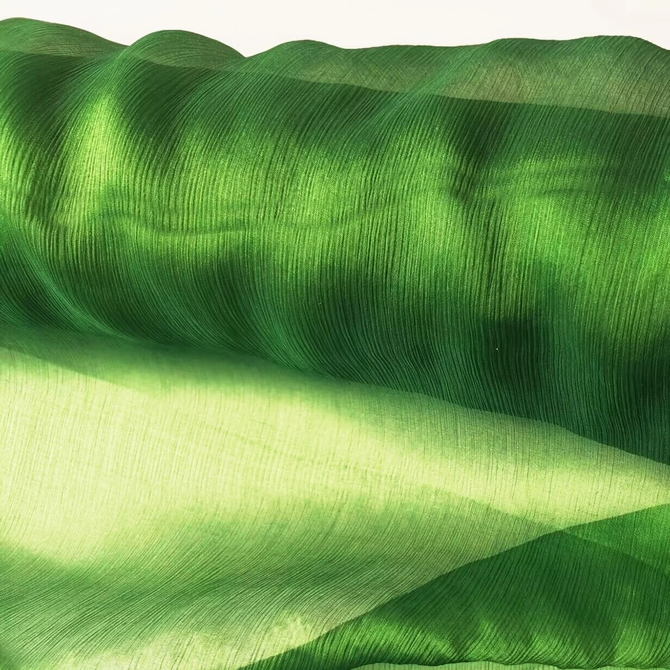 1yard X 1.3meter Mulberry Silk Chiffon Crepe Fabric Gauze Crinkled Georgette - Image 2 of 4