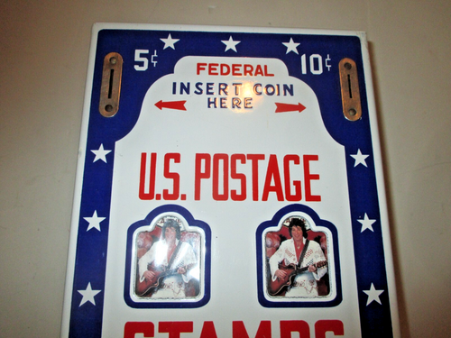 VTG FEDERAL U.S. POSTAGE STAMP PORCELAIN VENDING MACHINE UNCLE SAM LOS ANGELES - Picture 8 of 24