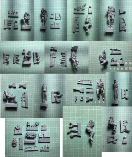 1/35 resin model WWII German 13 soldiers Tank Crew Big Set Unassembled Unpainted - Picture 6 of 6