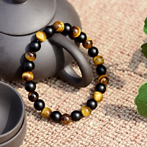 Piedra Natural Cuentas Ojo de Tigre Cabeza de Buda Mujeres Hombres Yoga Energía Pulseras Regalo - Imagen 214 de 232