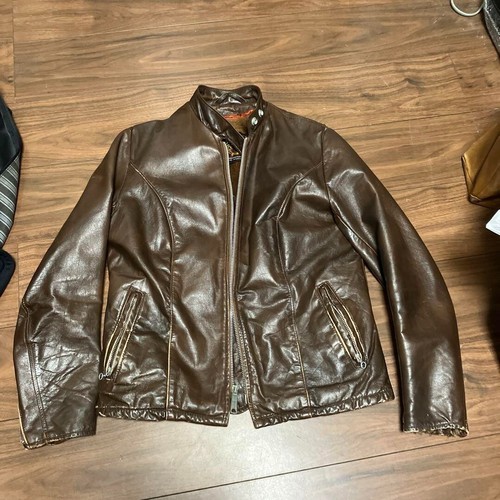 SCHOTT single riders jacket Lined Boa Brown S size vintage product
