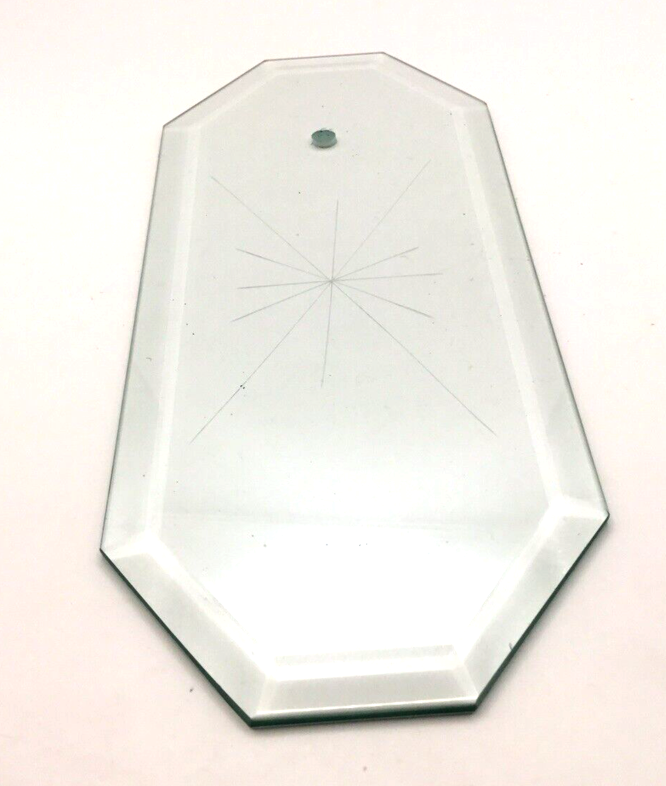 Beveled Octagon Glass Chandelier Replacement Panel Starburst Star 8.5 x 3.5 Flat