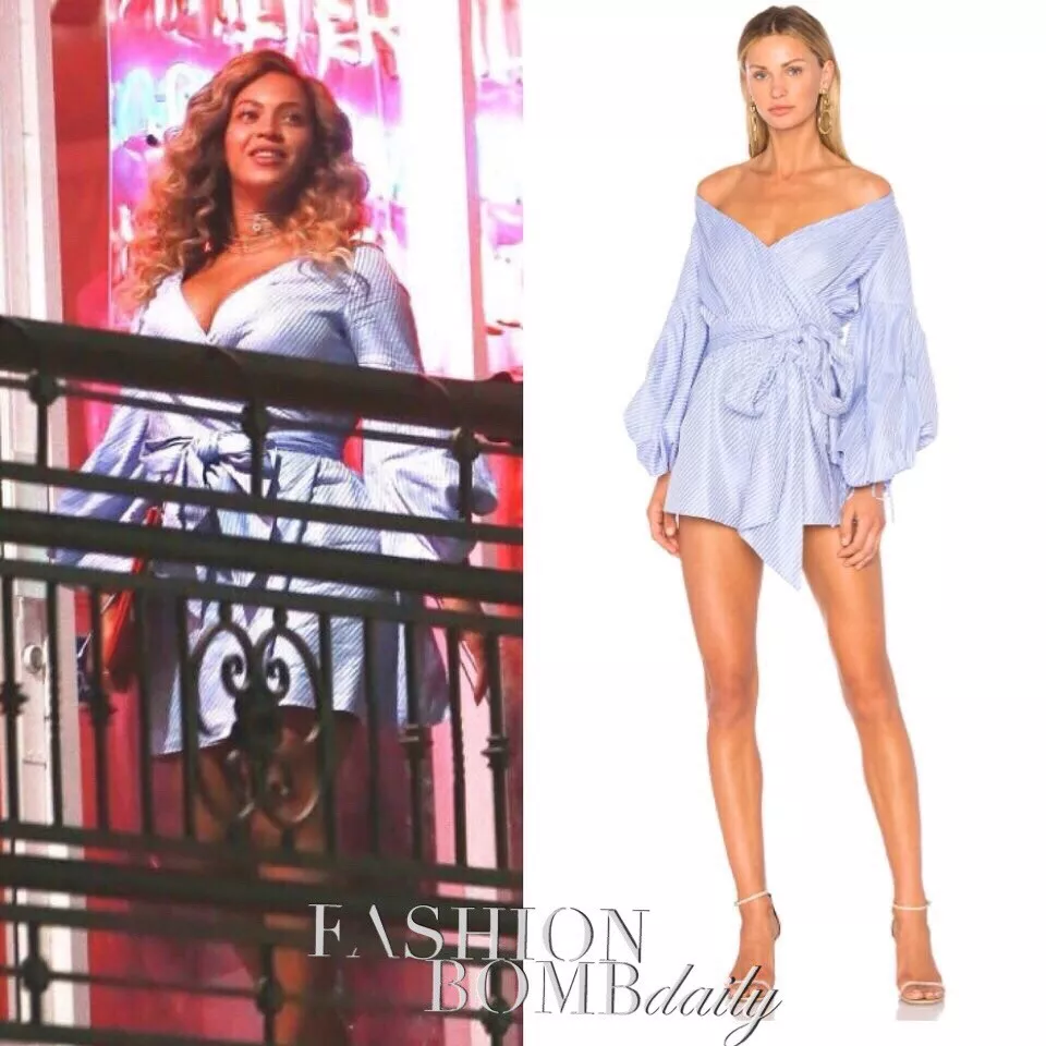 Beyonce wrap clearance dress