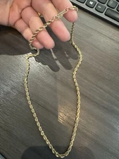 4 mm Diamond Cut Rope Chain - 22 Inches / 14K Yellow Gold (Solid)