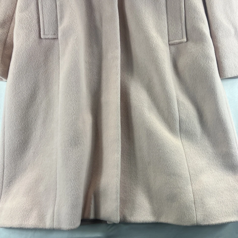 Chaquetón Moda International rosa mezcla de lana con cuello abotonado para mujer talla 6 Foto 3 de 4