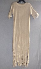 Codigo Crochet Long Knit Dress Rock Star Color Beige Size M
