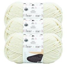  3 Pack Lion Brand Yarn 617-098AS Two of Wands: Hue  Me Bulky Yarn, Salt