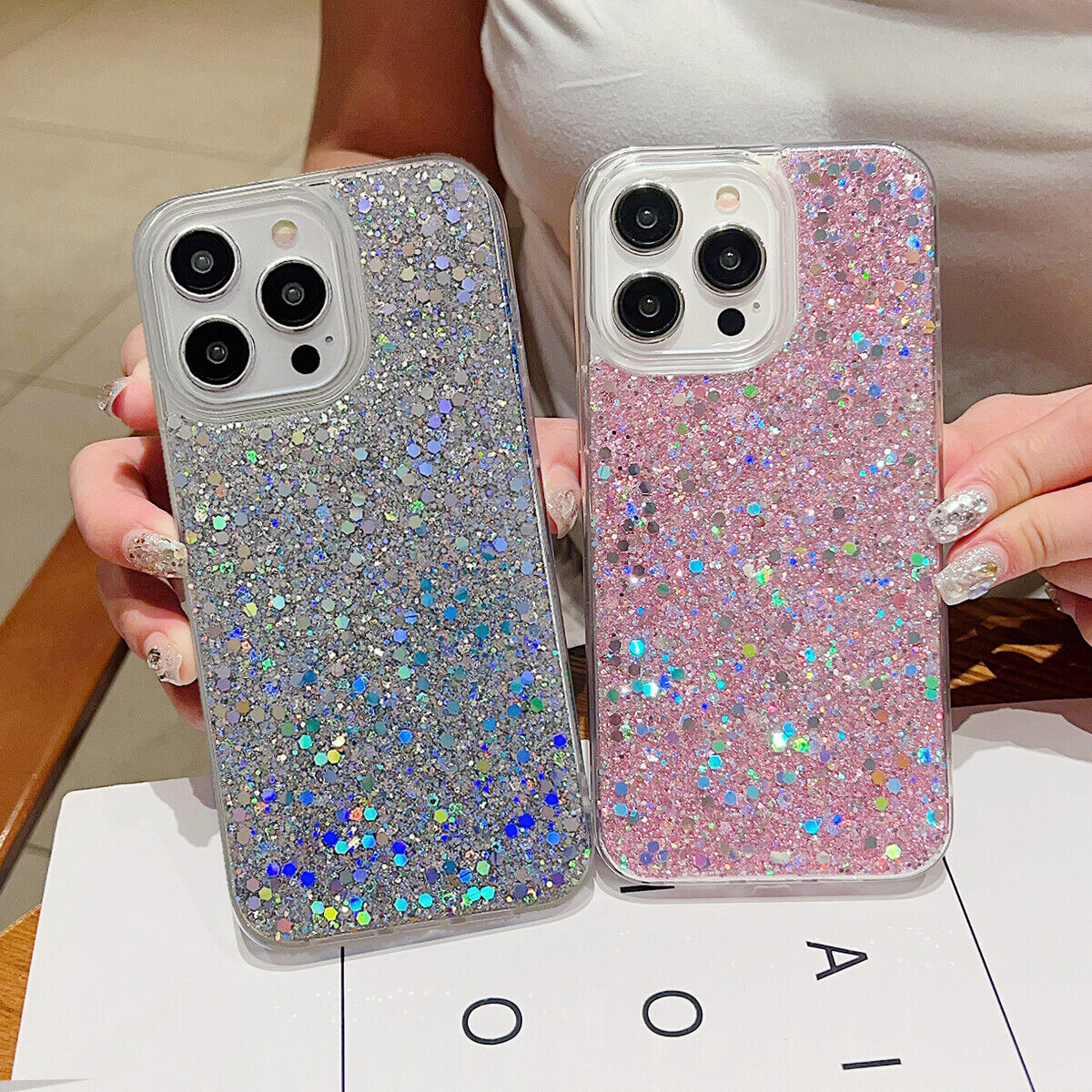Glitter Diamond Bling Case Cute Phone Cover for iPhone 15 Pro Max