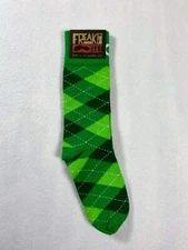 NWT Freaker Feet Green Plaid Novelty Socks Irish St. Patrick’s Day Cotton Mid