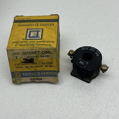 Square D 59364, 4323-S1-W41B Magnetic Coil For 8501 Type C Relay 480V 60Hz