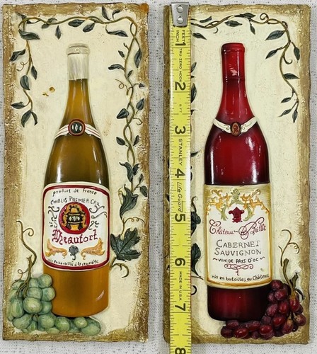CABERNET SAUVIGNON Weinflasche Wandkunst 3D Harzplatten zweier Set Trauben - Bild 7 von 11