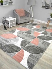 Large Pink Rug Rose Blush Floor Small Extra Thick Super Carved Quality UK Cheap