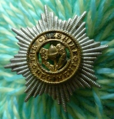 Cheshire Regiment Cap Badge Slider Bi-Metal maker AMMO UK