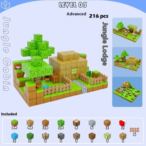 Magnetic Building Blocks Set Magnet Christmas Children Educational Kids Gifts AU - Picture 18 of 19