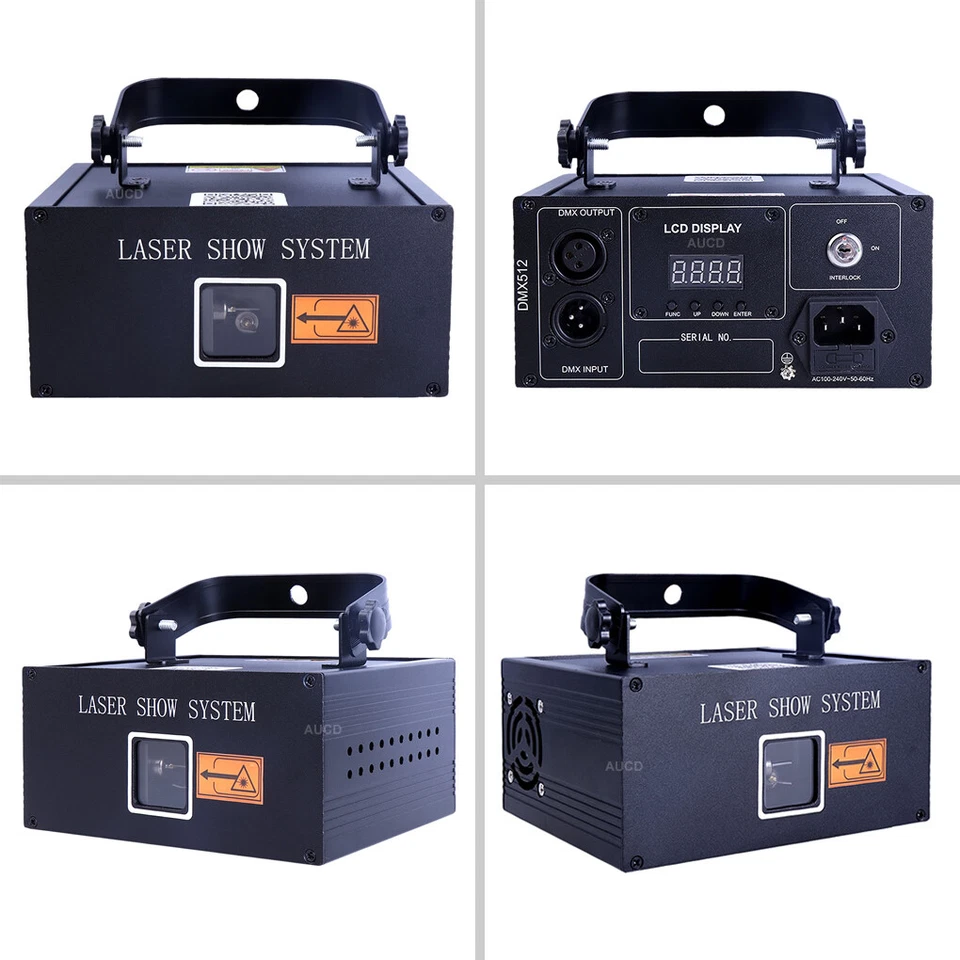 iOS Android App 5W RGB Laser Projector Lights Beam Disco DMX Show Stage Lighting - Image 3 of 4