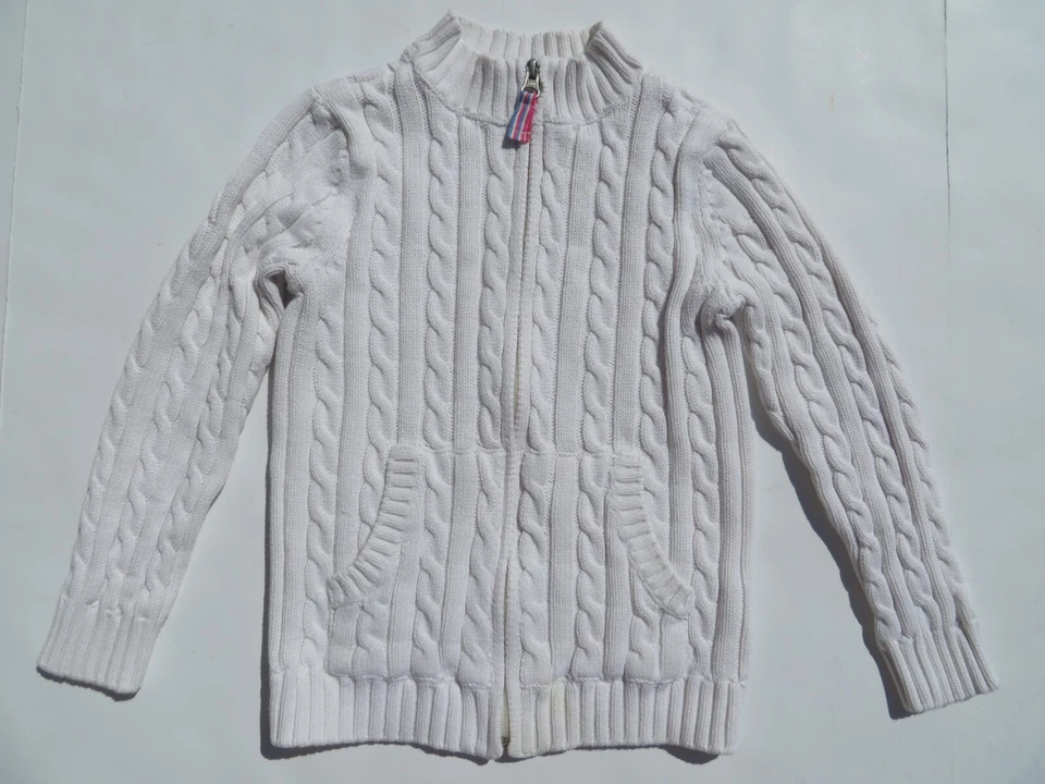 Suéter L.L.Bean 6X-7 Cárdigan Cremallera Completa Niñas Niños Niños 100% Algodón ll bean Foto 3 de 4