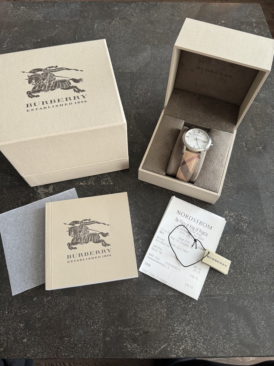 Burberry Watch Classic Check Plaid Quartz 38mm | eBay display picture 3