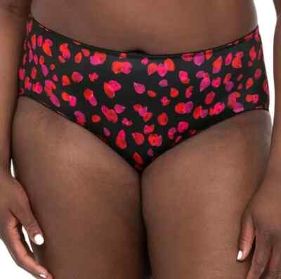 BN GODDESS Rose Print KAYLA High Leg Satin Feel Slips Slip Gr. L UK 14 NEU