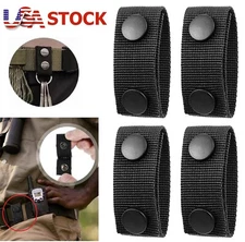 4× Tactical Duty Belt Keeper with Double Snaps Security Tactical Belt Keepers US