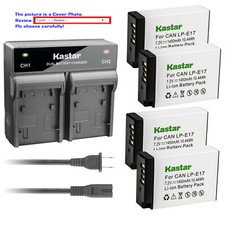 Kastar Battery AC Rapid Charger for Canon LPE17 9967B02 LC-E17 LC-E17E BG-E18 IR