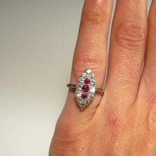 2ct Lab-Created Ruby Moissanite Halo Stylish Inspired Ring Yell Gold Plated