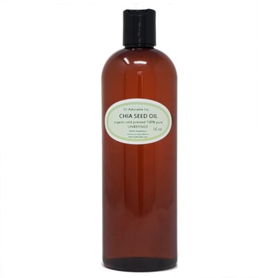 Chia Seed Oil UNREFINED Pure Organic Cold Pressed Fresh Skin Hair Care Carrier