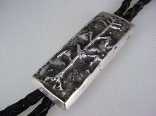VINTAGE Vidal Aragon SANTO DOMINGO HAND CAST STERLING SILVER CORN MOTIF BOLO TIE