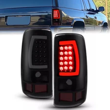 For 2000-2006 Chevy Suburban Tahoe GMC Yukon Black Smoke LED Tube Tail Lights