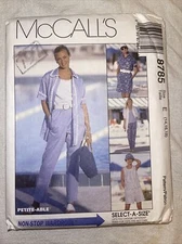 McCalls 8785 Pattern Shirt Pants Shorts 14 16 18 Miss Uncut New Vintage 1997